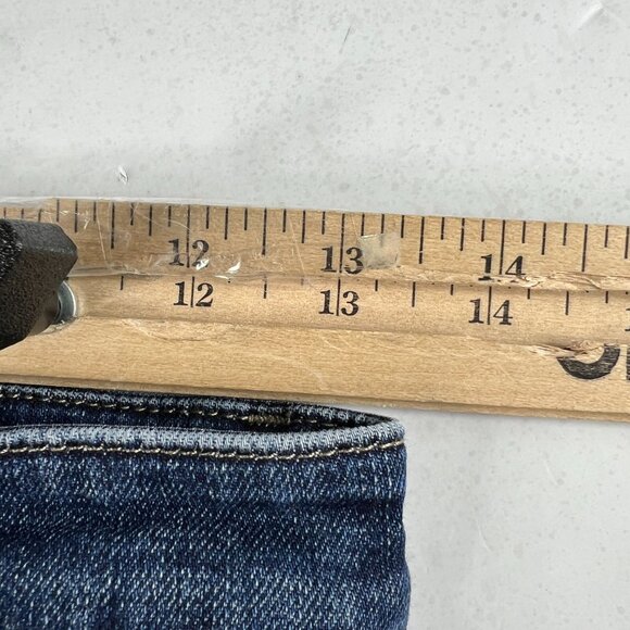 Uniqlo Jeans Womens Measured 27x21 High Rise Wide Leg Cropped Blue Denim Tag 25 - Picture 16 of 16